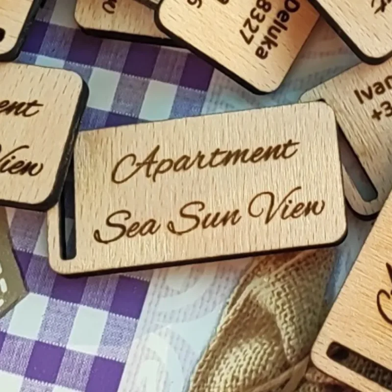 Laserom graviran personalizirani privjesak - Apartman